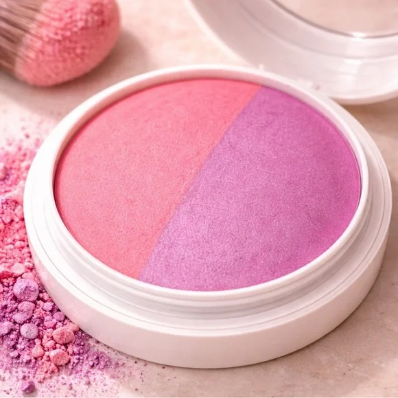 dibs Duet Baked Blush 3-in-1 Blush, Highlighter + Topper - VIP PINK - Picture 2 of 14